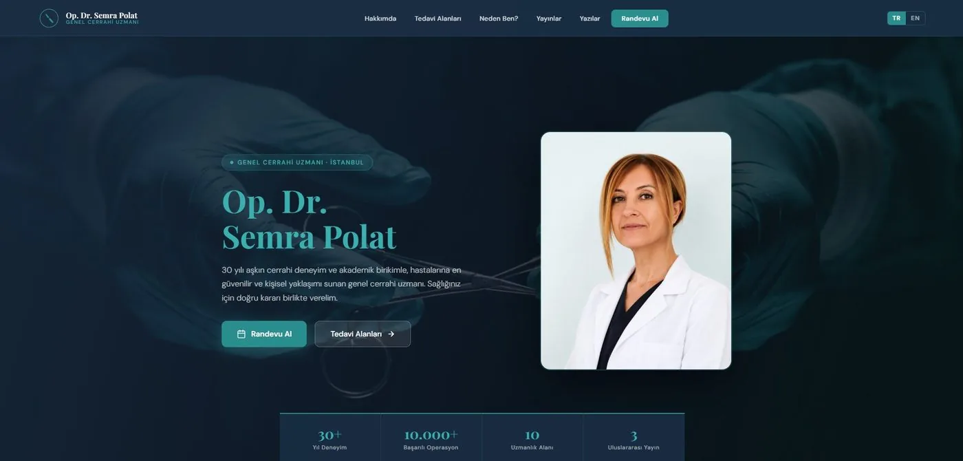Dr. Semra Polat website, built by Daenah